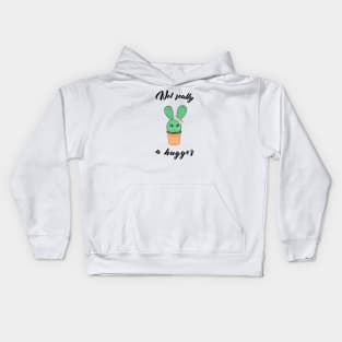 Not really a hugger - a cute kawaii cactus Kids Hoodie